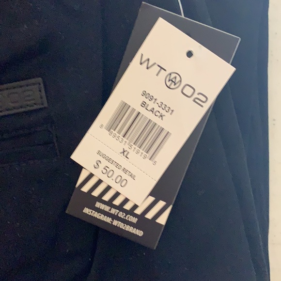 Men’s WT02 Jogger Sweatpants Black Fitted Size Large & Extra Large new with tags - Picture 6 of 6